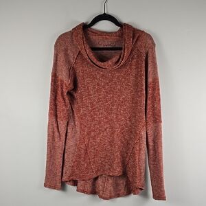 We the free Rust guazy paneled tunic Knit lightweight Sweater top